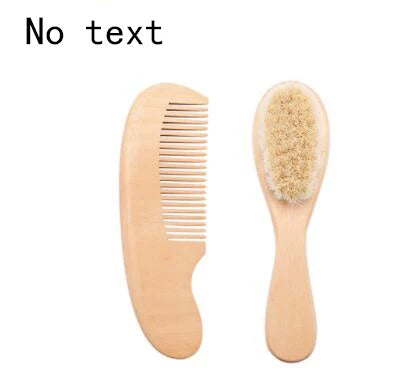 Personalized Baby Comb Girl Bathing Comb Baby Care Hair Brush Pure Natural Wool Wood Comb Newborn Massager DIY Gift