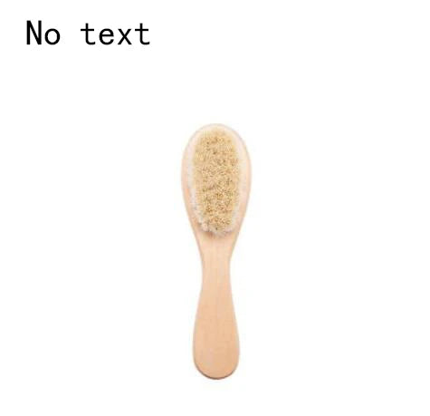 Personalized Baby Comb Girl Bathing Comb Baby Care Hair Brush Pure Natural Wool Wood Comb Newborn Massager DIY Gift