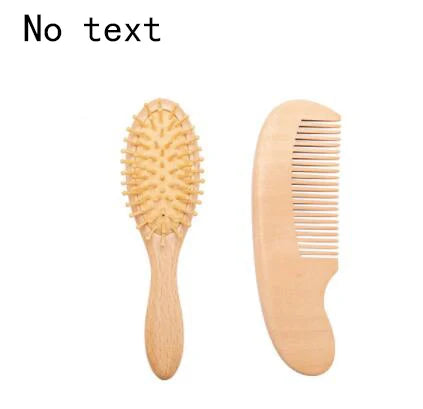 Personalized Baby Comb Girl Bathing Comb Baby Care Hair Brush Pure Natural Wool Wood Comb Newborn Massager DIY Gift