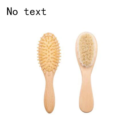 Personalized Baby Comb Girl Bathing Comb Baby Care Hair Brush Pure Natural Wool Wood Comb Newborn Massager DIY Gift