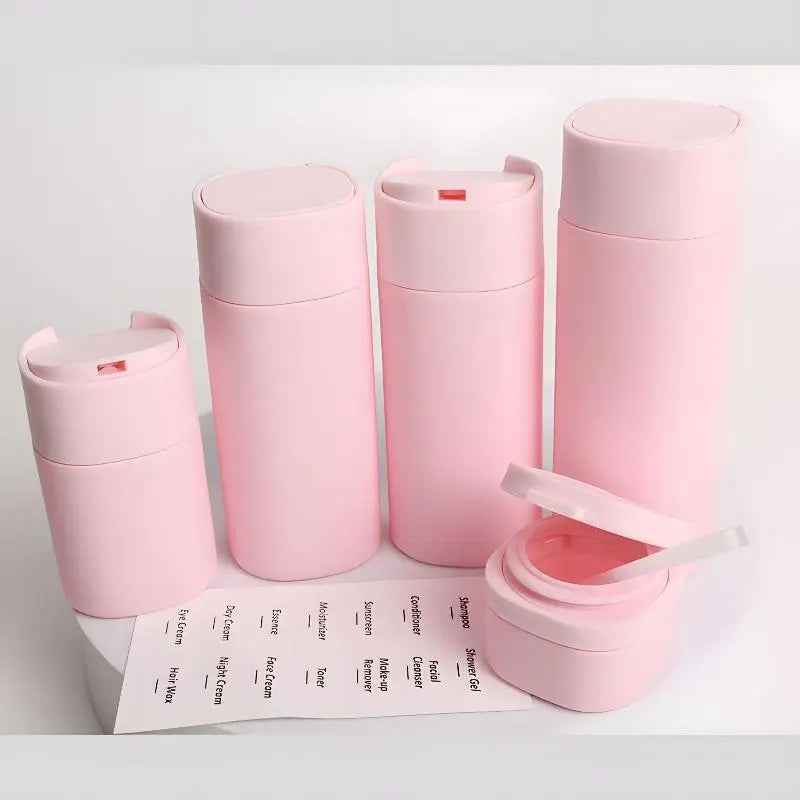 5 Pcs/Set Hydrating Makeup Dispensing Bottles, Portable Lotions, Shampoos, Traveling, Refillable, Squeezed Empty Bottles