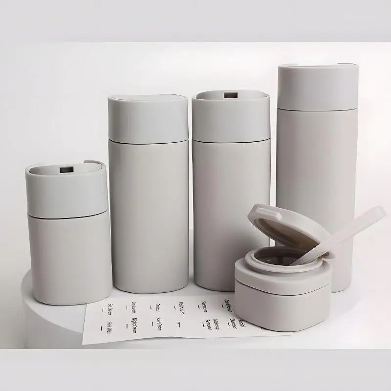 5 Pcs/Set Hydrating Makeup Dispensing Bottles, Portable Lotions, Shampoos, Traveling, Refillable, Squeezed Empty Bottles