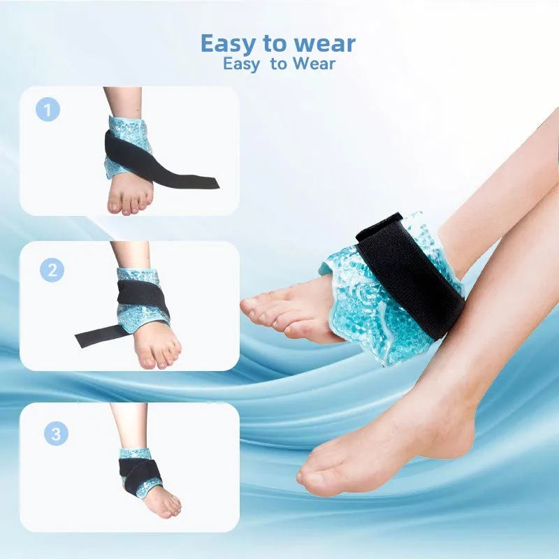 Ankle Foot Ice Pack Wrap for Injuries Reusable Gel Bead Ice Pack Personal Care Products Ankle Support Ankle Pad
