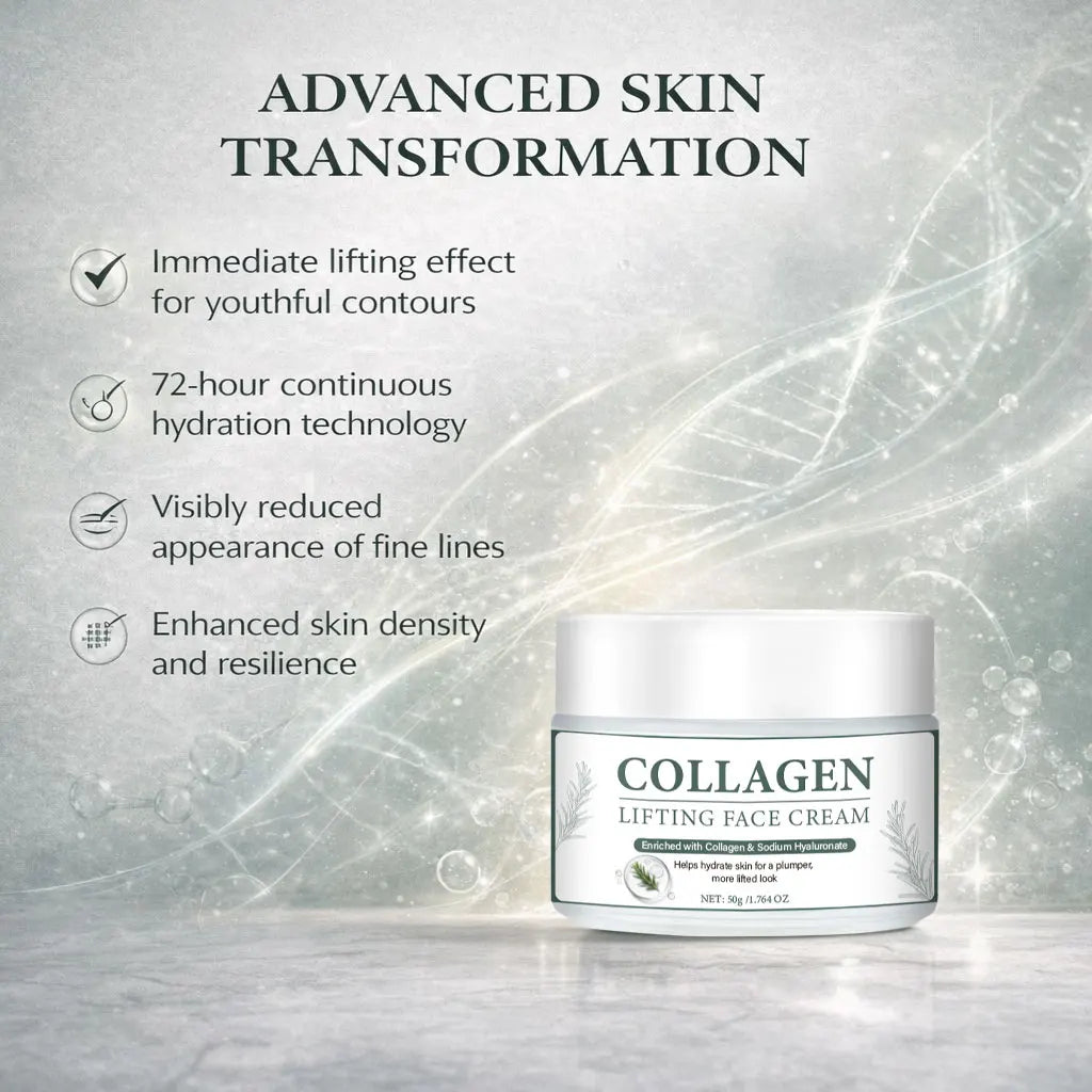 Collagen Face Gel-Cream with Peptides, Marula Oil, and Hyaluronic Acid,Hydrates & Firms Skin, Deep moisturizing Korean Skincare