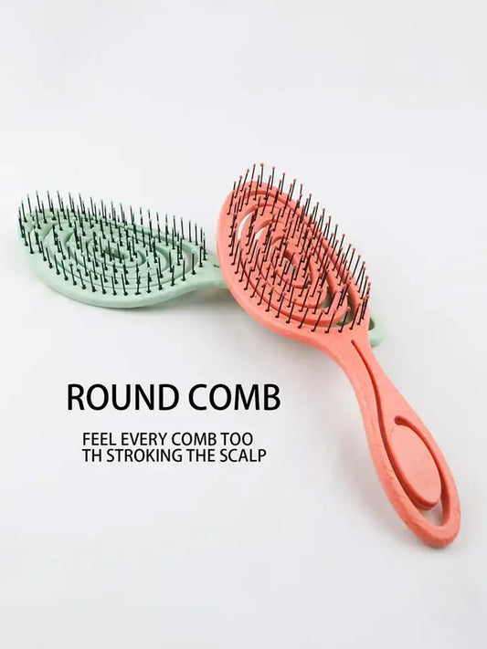 Bristle & Nylon Detangling Hairbrush – Scalp Massage Brush for Curly & All Hair Types