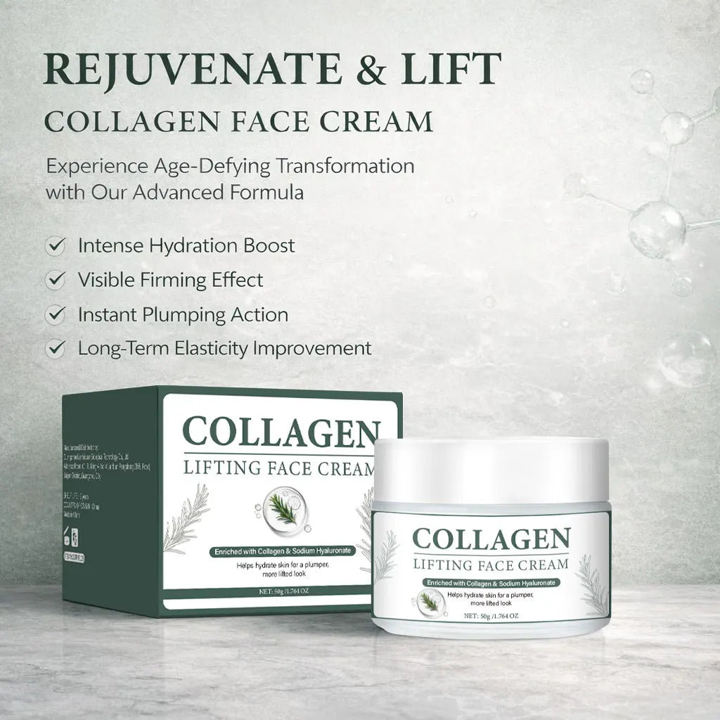 Collagen Face Gel-Cream with Peptides, Marula Oil, and Hyaluronic Acid,Hydrates & Firms Skin, Deep moisturizing Korean Skincare
