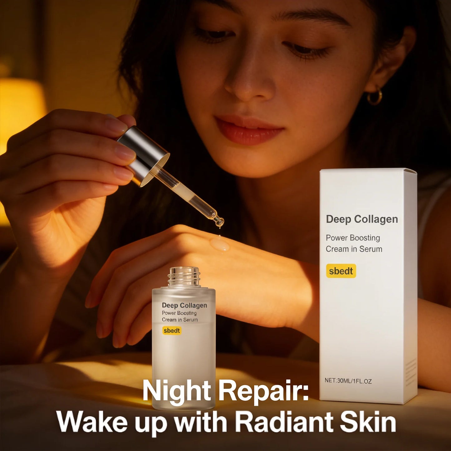 Collagen Moisturizing Essence Smoothing Skin Fine Lines Relieve Dryness Improve Skin Smoothnes Nourishing Daily Skin Care Serum