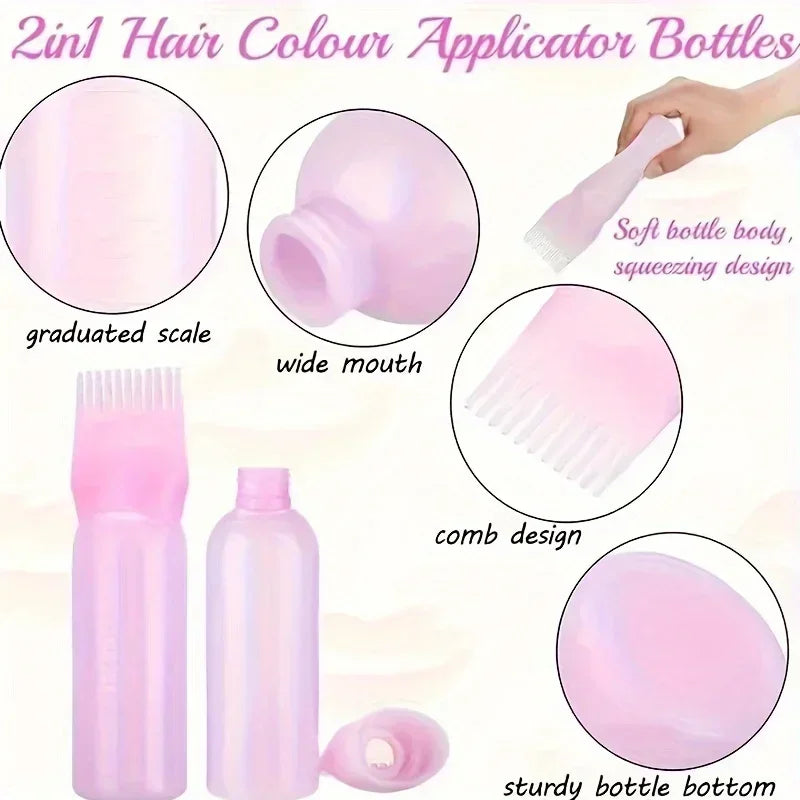Hair Care Set 4 in 1 Hair Spray Bottle Scalp Massager Hair Oil Applicator Shampoo Brush Hair Care Tools for All Hair Types