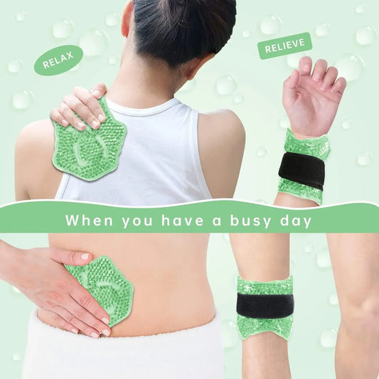 Ankle & Foot Ice Pack Wrap – Reusable Gel Bead Hot & Cold Compress for Injuries
