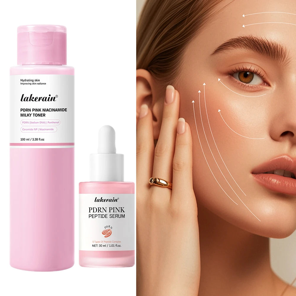 PDRN Pink Niacinamide Milky Toner for Hydrating Moisturizing Soothing Ceramide Glass Glow Skin Milky Toner Korean Skincare